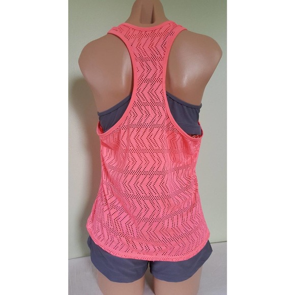 Go by Gossip pink gray blouson tankini set size L - Picture 4 of 5